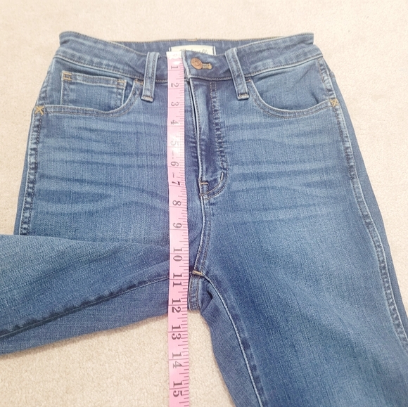 Madewell Curvy Roadtripper Jeans Women Size 25 Blue MidRise Skinny Stretch Denim - Picture 12 of 14